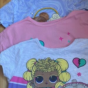 L.O.L. Surprise! Kids Short Sleeve Tees - Pink, Blue, Gray